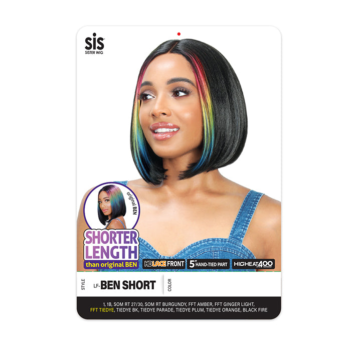 Zury Sis Synthetic Hd Lace Front Wig - Lf-ben Short