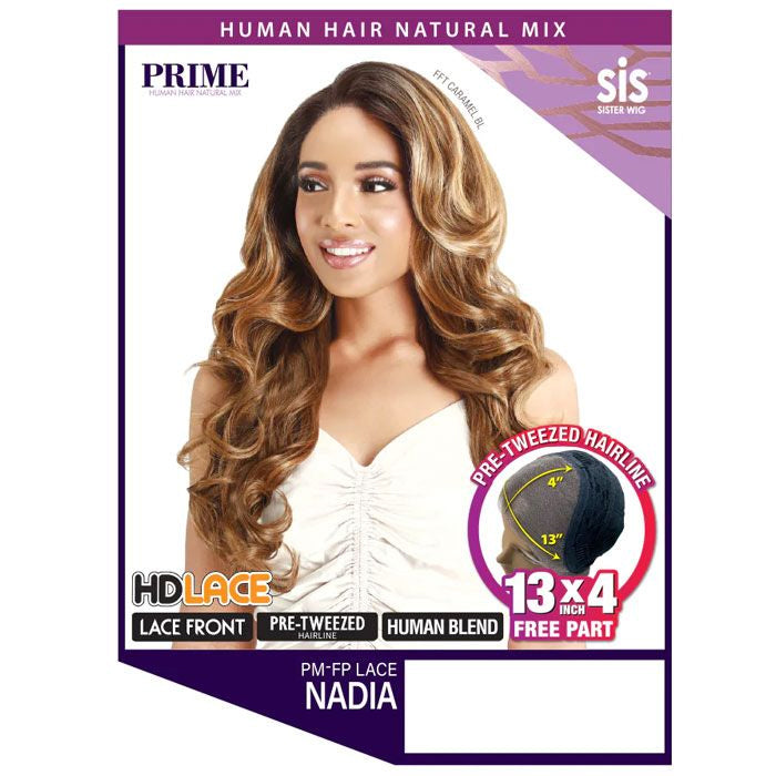 Zury Sis Human Hair Blend 13x4 Hd Lace Front Wig - Pm-fp Lace -nadia