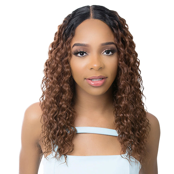 It's A Wig Human Hair Blend Lace Front Wig - Hh Hd Lace Deep Wave 28"