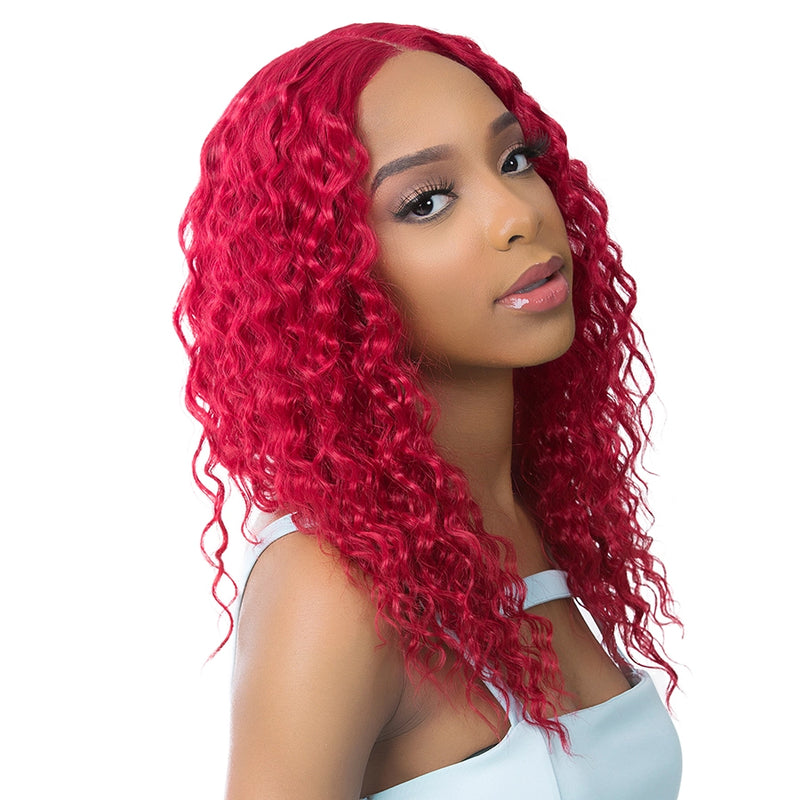 It's A Wig Human Hair Blend Lace Front Wig - Hh Hd Lace Crimpy Water Wave 20"
