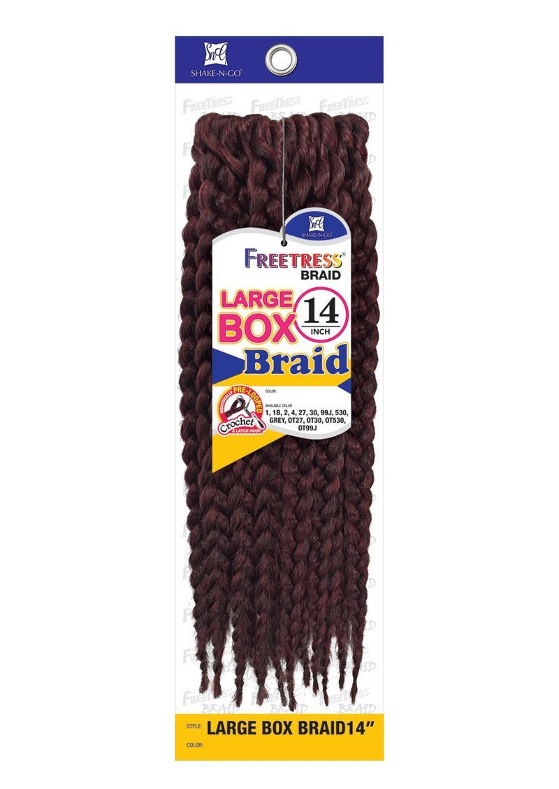 Large Box Braids 14" - Freetress Bulk Crochet Braiding Hair Extension