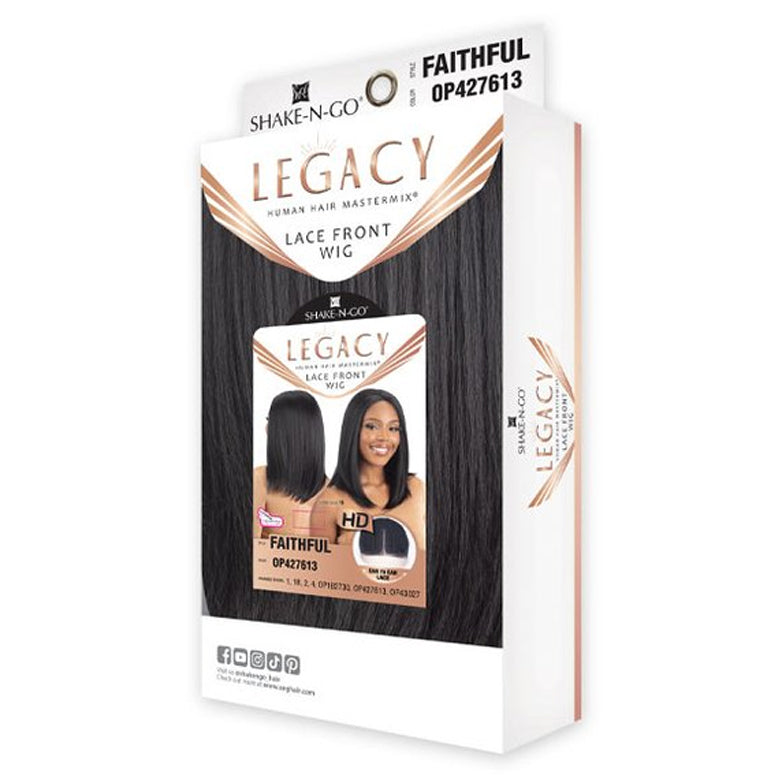 Shake N Go Legacy Human Hair Blend Hd Lace Front Wig - Faithful