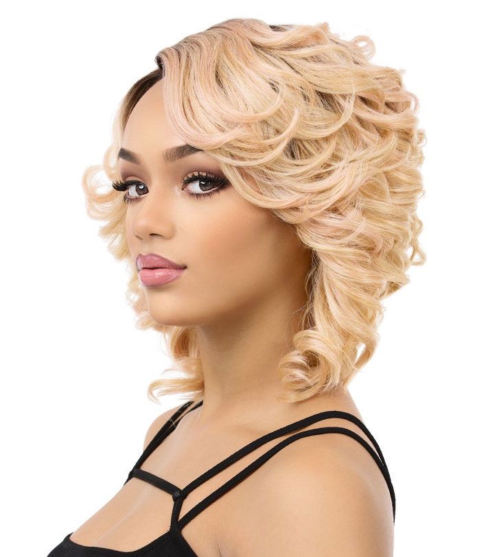 Magic - It's A Wig Synthetic Hair Full Wig Short Curly Side Part