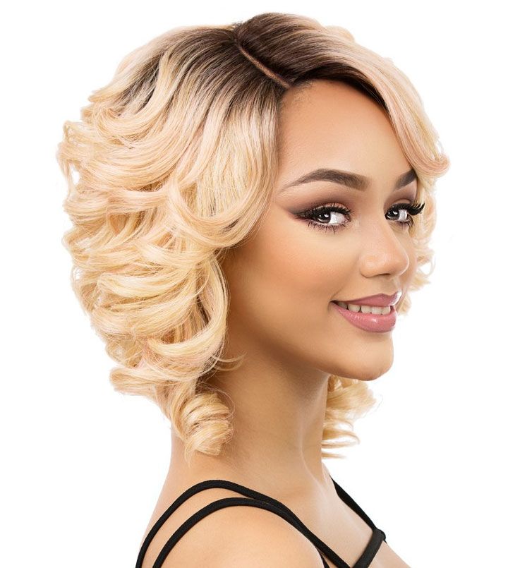 Magic - It's A Wig Synthetic Hair Full Wig Short Curly Side Part