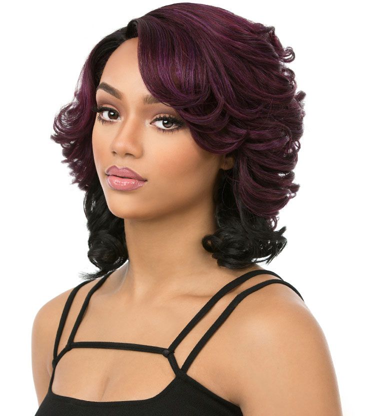 Magic - It's A Wig Synthetic Hair Full Wig Short Curly Side Part
