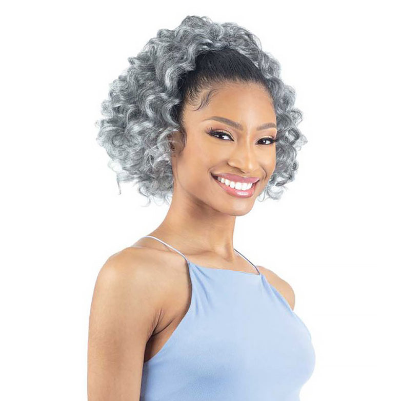 Shake-N-Go Natural Drawstring Ponytail - Natural Deep Curl