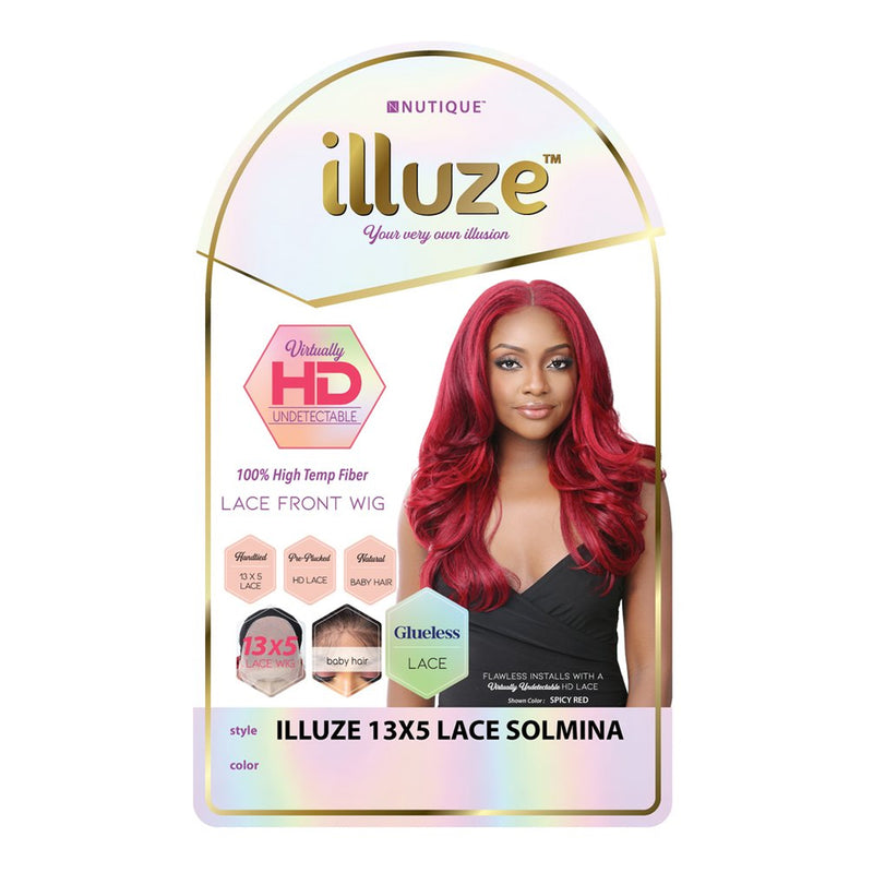 Nutique Illuze Synthetic Hair Glueless 13x5 Hd Lace Front Wig - Solmina