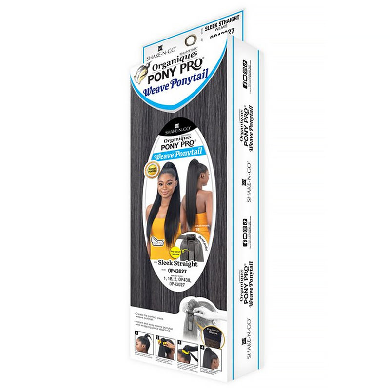 Shake N Go Organique Pony Pro Weave Ponytail - Sleek Straight