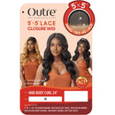 Outre Human Hair Blend 5x5 Lace Closure Wig - Hhb Body Curl 24"