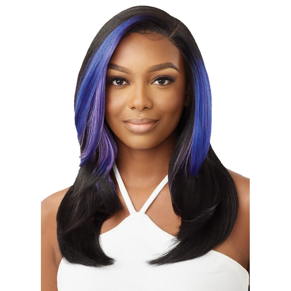 Outre Synthetic Sleek Lay Part Hd Transparent Lace Front Wig - Etina