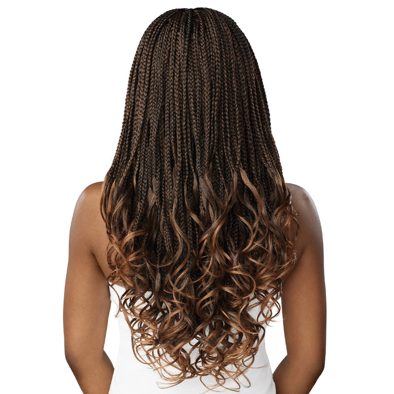 Outre 4x4 Lace Front Wig - Middle Part French Curl Box Braids 26"