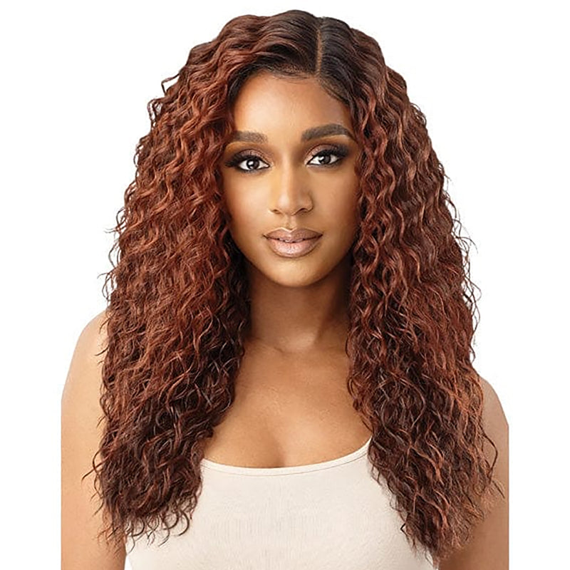 Outre Synthetic Sleek Lay Part Hd Transparent Lace Front Wig Keola