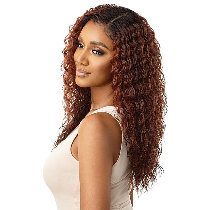 Outre Synthetic Sleek Lay Part Hd Transparent Lace Front Wig Keola