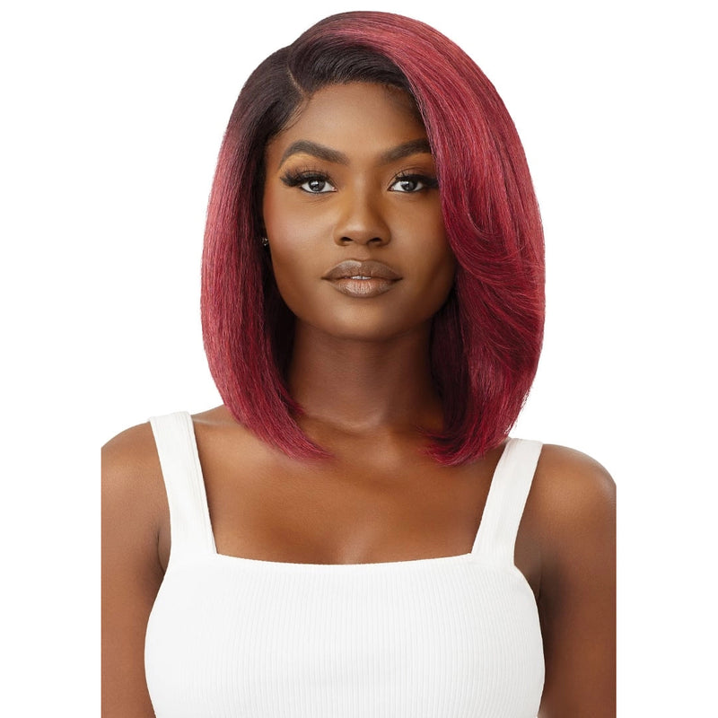 Outre Synthetic Sleek Lay Part Hd Transparent Lace Front Wig - Rudy