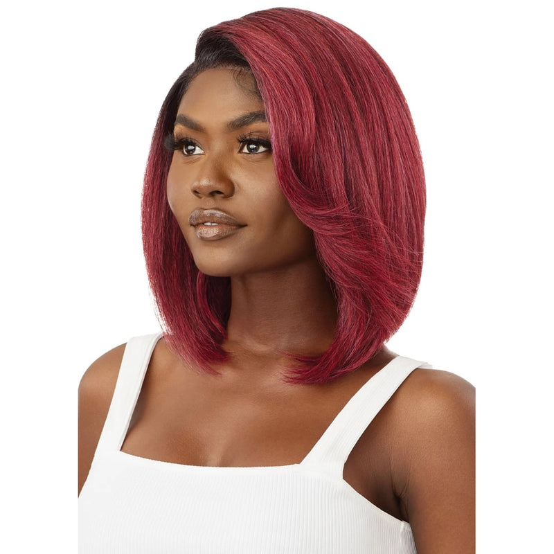 Outre Synthetic Sleek Lay Part Hd Transparent Lace Front Wig - Rudy