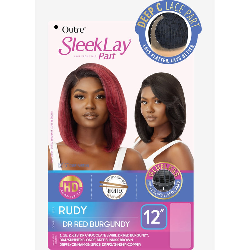 Outre Synthetic Sleek Lay Part Hd Transparent Lace Front Wig - Rudy