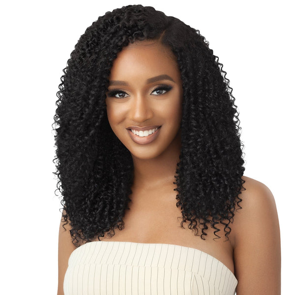 Outre Big Beautiful Human Hair Blend U Part Cap Leave Out Wig - Passion Coils 20