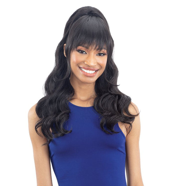 Freetress Equal Synthetic Loose Wave Ponytail & Bang