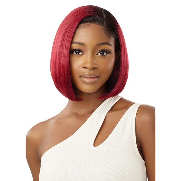 Outre Synthetic Sleeklay Part Hd Lace Front Wig - Peri
