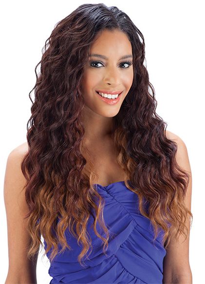 Que Malaysian Loose Wave 7pcs Bundle Human Hair Blended Weave Extension