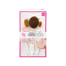 Ruby Kisses By Kiss 3Pcs Oval Makeup Brush Set Powder/Foundation/Concealer