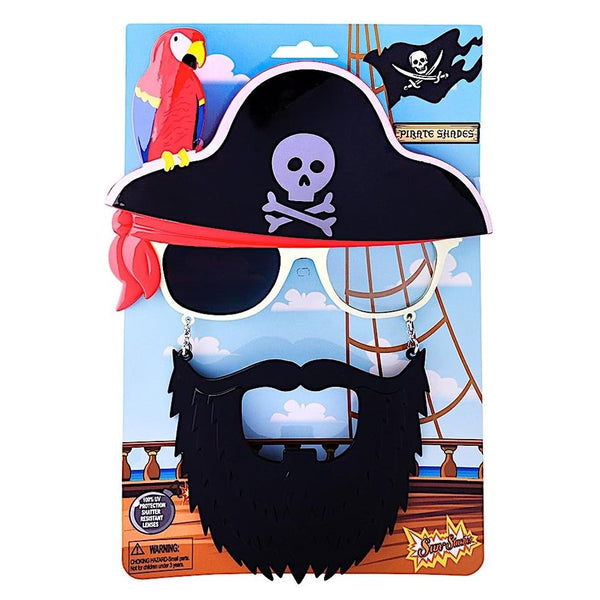 Sun Staches Pirate Captain Sunglasses With Beard