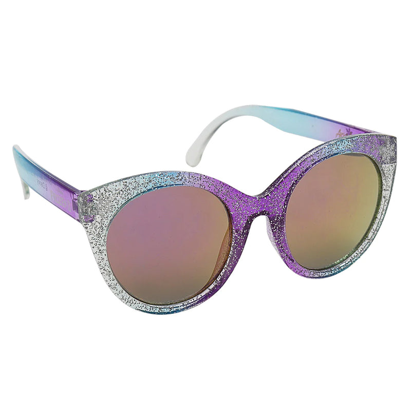 Sun Staches Arkaid Frozen Purple Cateye With Snowflakes Sunglasses