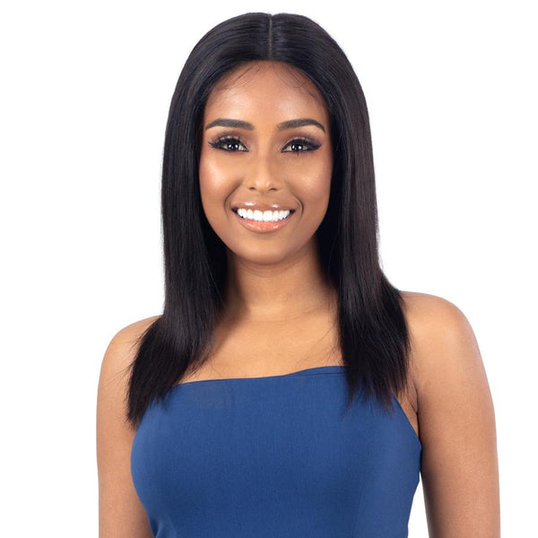 Shake-N-Go Girl Friend Virgin Human Hair 5"C-Part Hd Lace Front Wig - Straight 18"