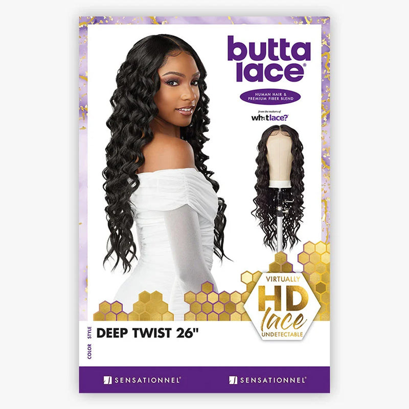 Sensationnel Human Hair Blend Butta Hd Lace Front Wig - Deep Twist 26