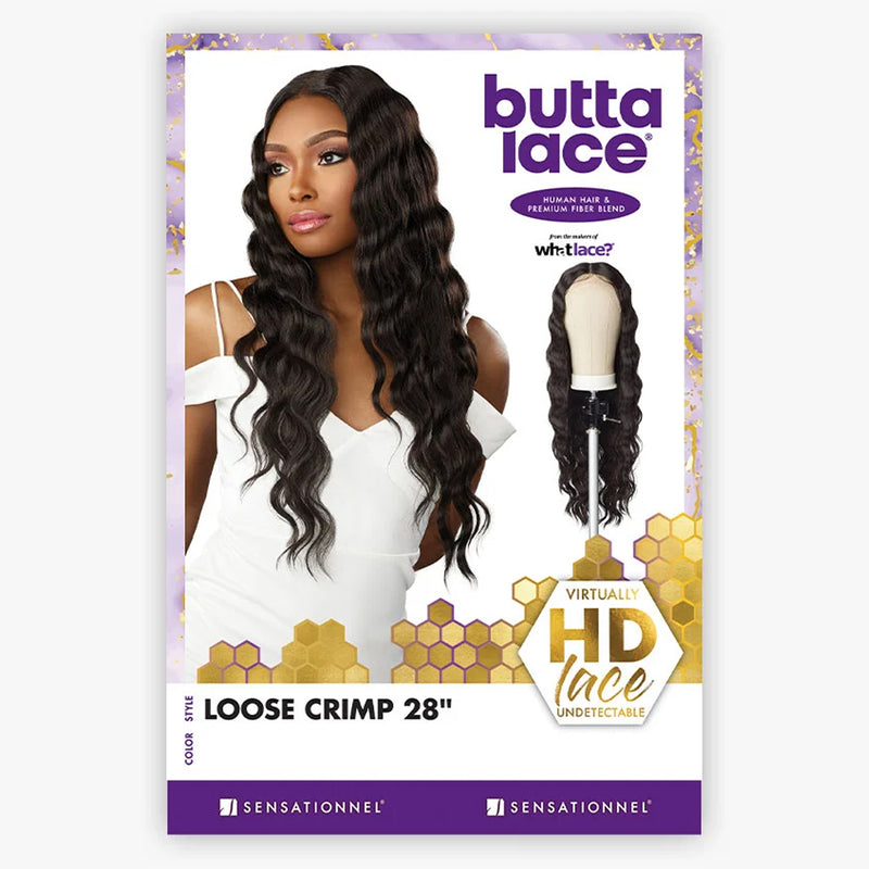 Sensationnel Human Hair Blend Butta Hd Lace Front Wig - Loose Crimp 28