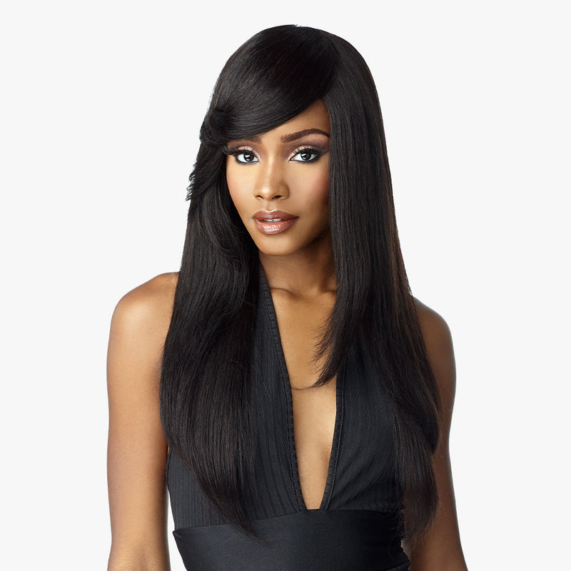 Sensationnel 100% Human Hair Empire Clip In Bangs - Side Swept Bang