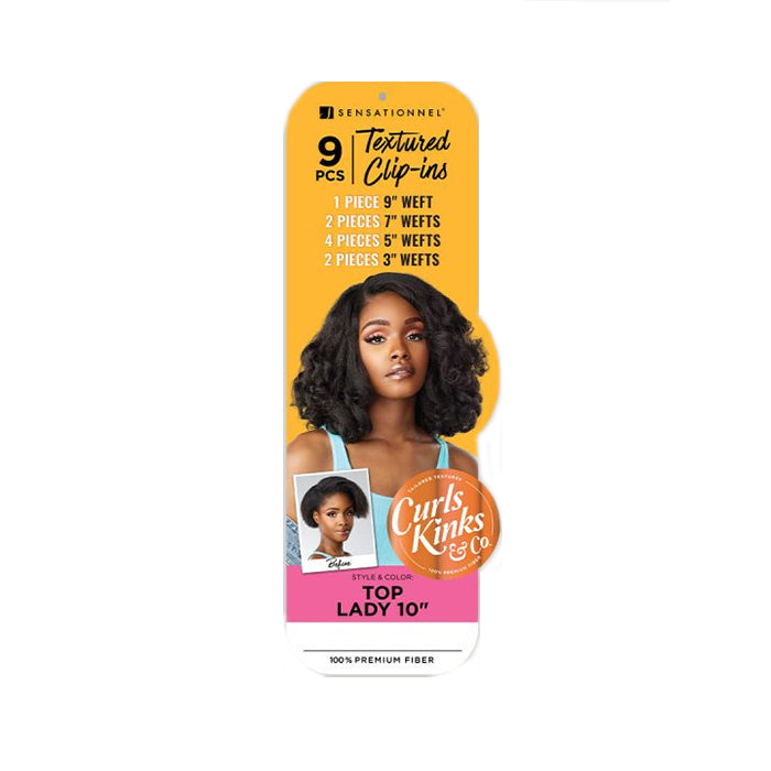 Sensationnel Curls Kinks & Co Synthetic Hair Clip-ins - Top Lady 10"