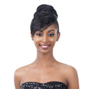Twisted Bun Bang - Freetress Equal Synthetic Bun & Swoop Side Bang