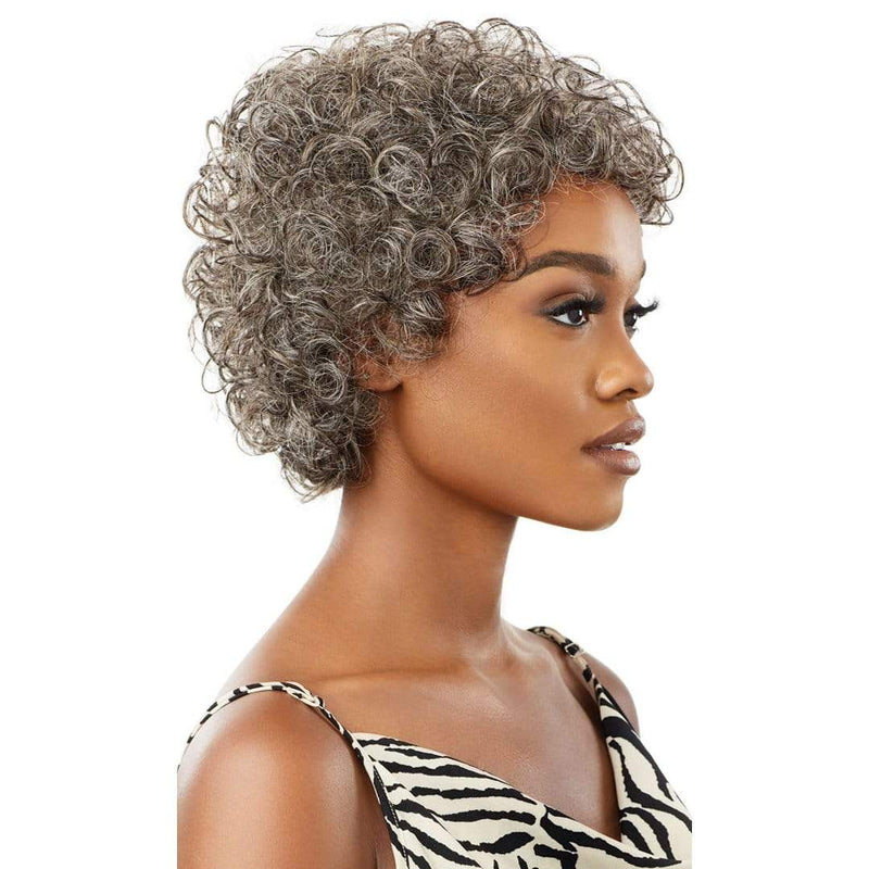 Fab & Fly Gray Glamour Unprocessed Human Hair Wig -veronica