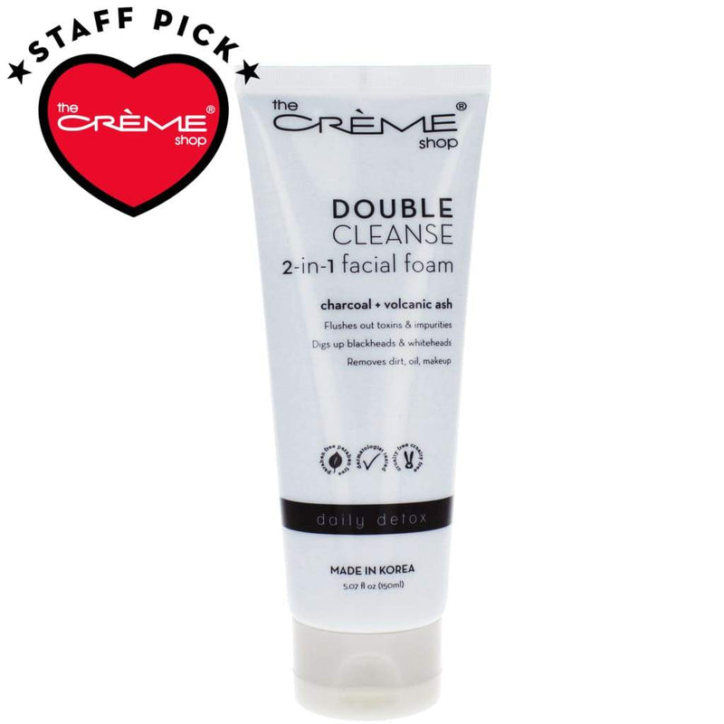 The Creme Shop Double Cleanse 2-In-1 Facial Foam Cleanser Charcoal + Volcanic Ash
