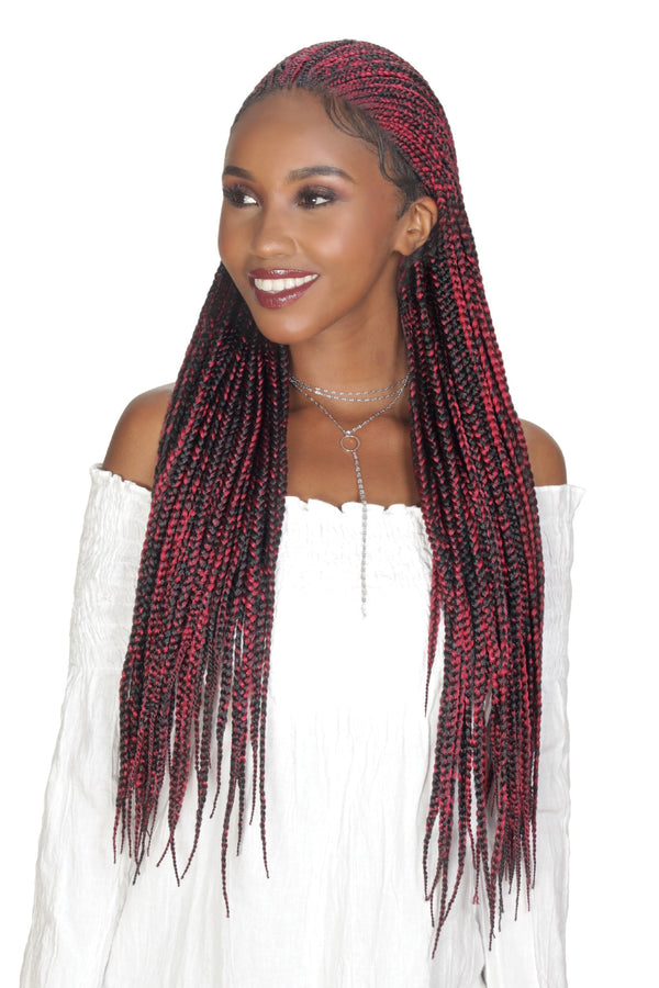 Zury Sis Synthetic Diva Braid Lace Front Wig - Fulani Box 30"