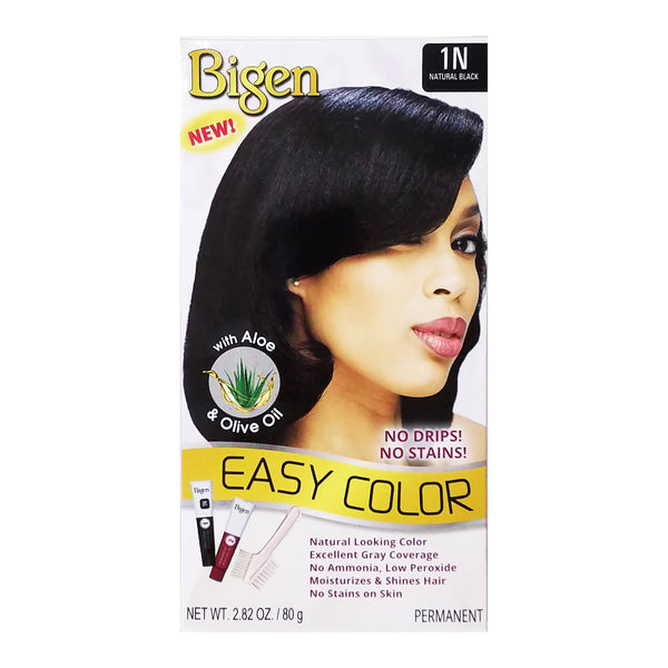 [Bigen] Easy Color Long Lasting Permanent Hair Dye Gray Covers 2.82Oz [1N Natural Black]