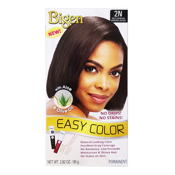 [Bigen] Easy Color Long Lasting Permanent Hair Dye Gray Covers 2.82Oz [2N Deep Espresso]