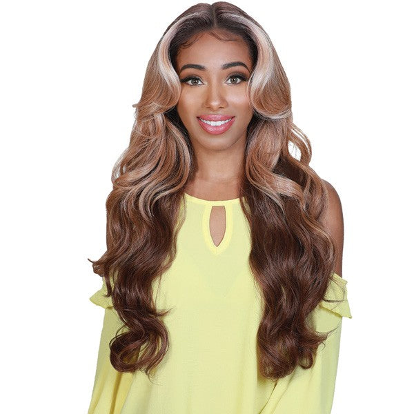 Zury Sis Synthetic Beyond 5" Hand-tied Deep Part Lace Front Wig - H Chill