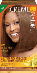 [Creme Of Nature] Moisture-Rich Hair Color Dye Kit, Golden Brown