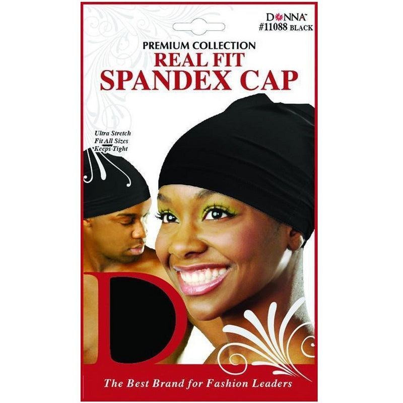 Donna Collection Black Spandex Cap