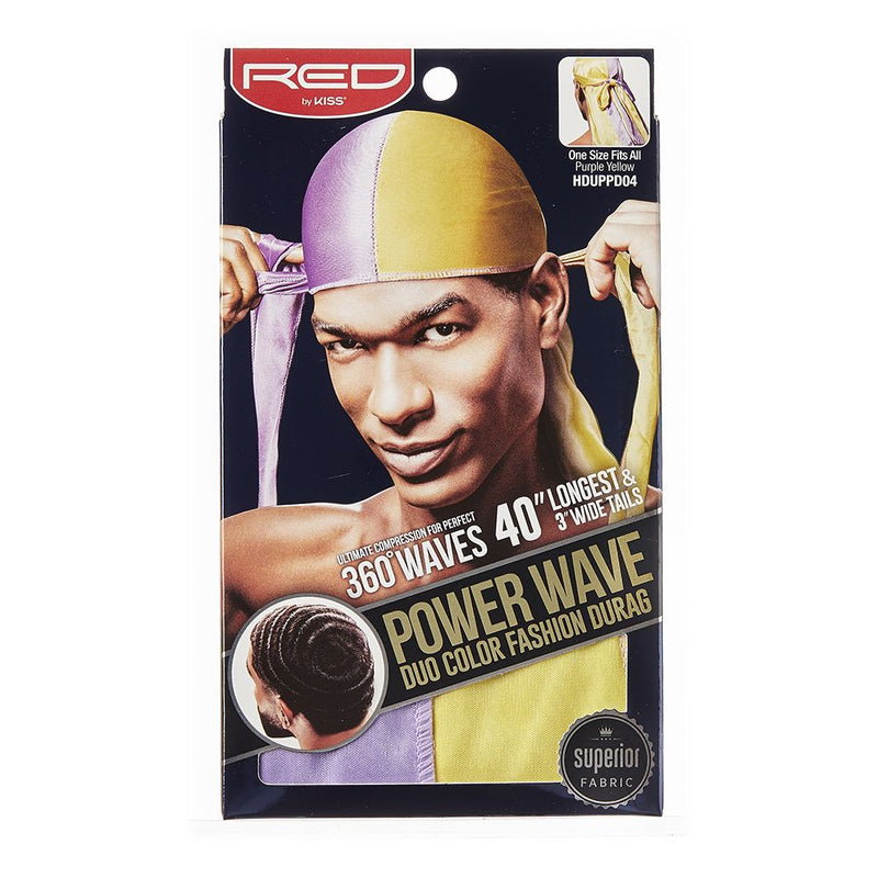 [Red By Kiss] Power Wave Duo Color Fashion Durag 40" Longest Tails