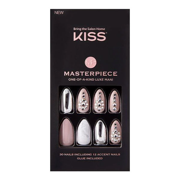Kiss Masterpiece One-Of-A-Kind Luxe Mani 30 Nails Long Length Kmn01 Kitty Gurl