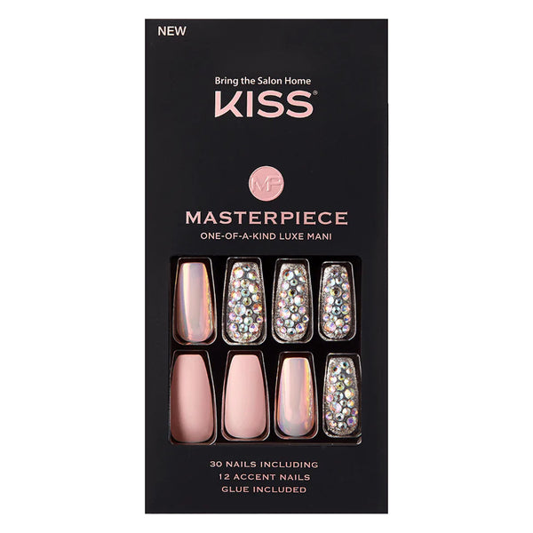 Kiss Masterpiece One-Of-A-Kind Luxe Mani 30 Nails Long Length Kmn02 Everytime I Slay