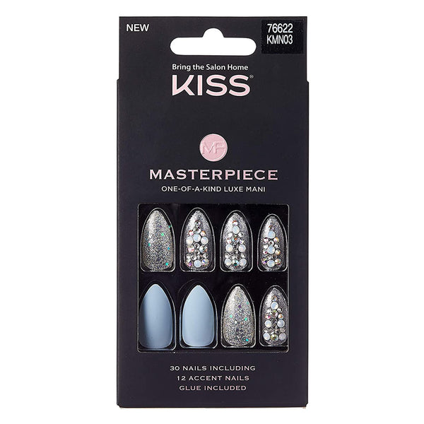 Kiss Masterpiece One-Of-A-Kind Luxe Mani 30 Nails Long Length Kmn03 Over The Top
