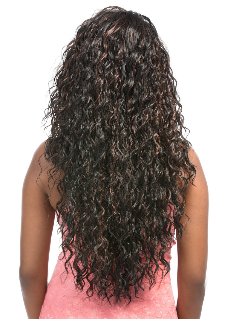 Mega Lace 112 - Hair Topic Synthetic Deep L Part Lace Front Wig Long Curly