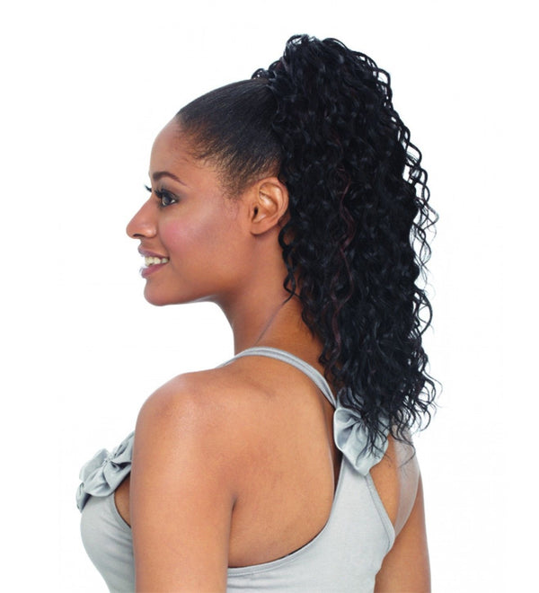 Palm Girl Freetress Equal Drawstring Ponytail Synthetic Medium Length Wavy Hair