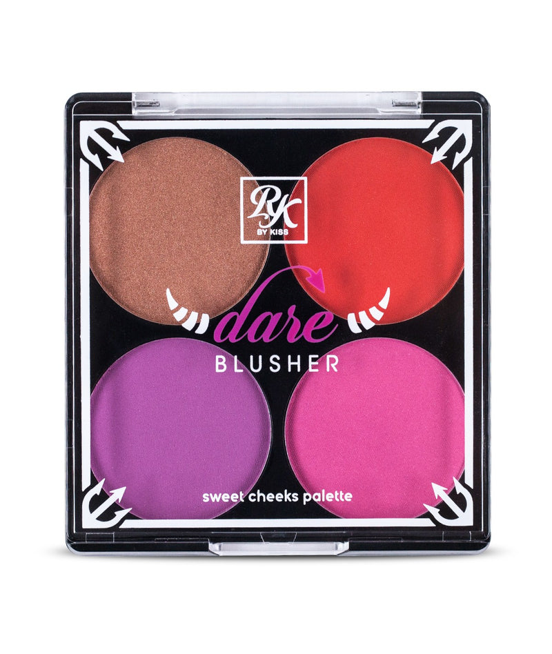 [Ruby Kisses] Bare/Dare Blusher Powder 4 Pan Sweet Cheeks Palette