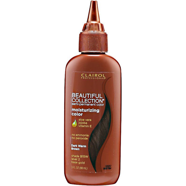 [Clairol] Beautiful Collection Semi-Permanent Moisturizing Hair Color Rinse 3Oz [B15W Dark Warm Brown]