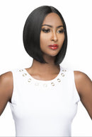 Lh Bubble - The Wig Brazilian Human Hair Blend Lace Front Wig Bob Blunt Cut